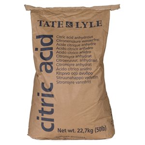 Fine Citric Acid U.S.P. Certified - 50 lb Bag